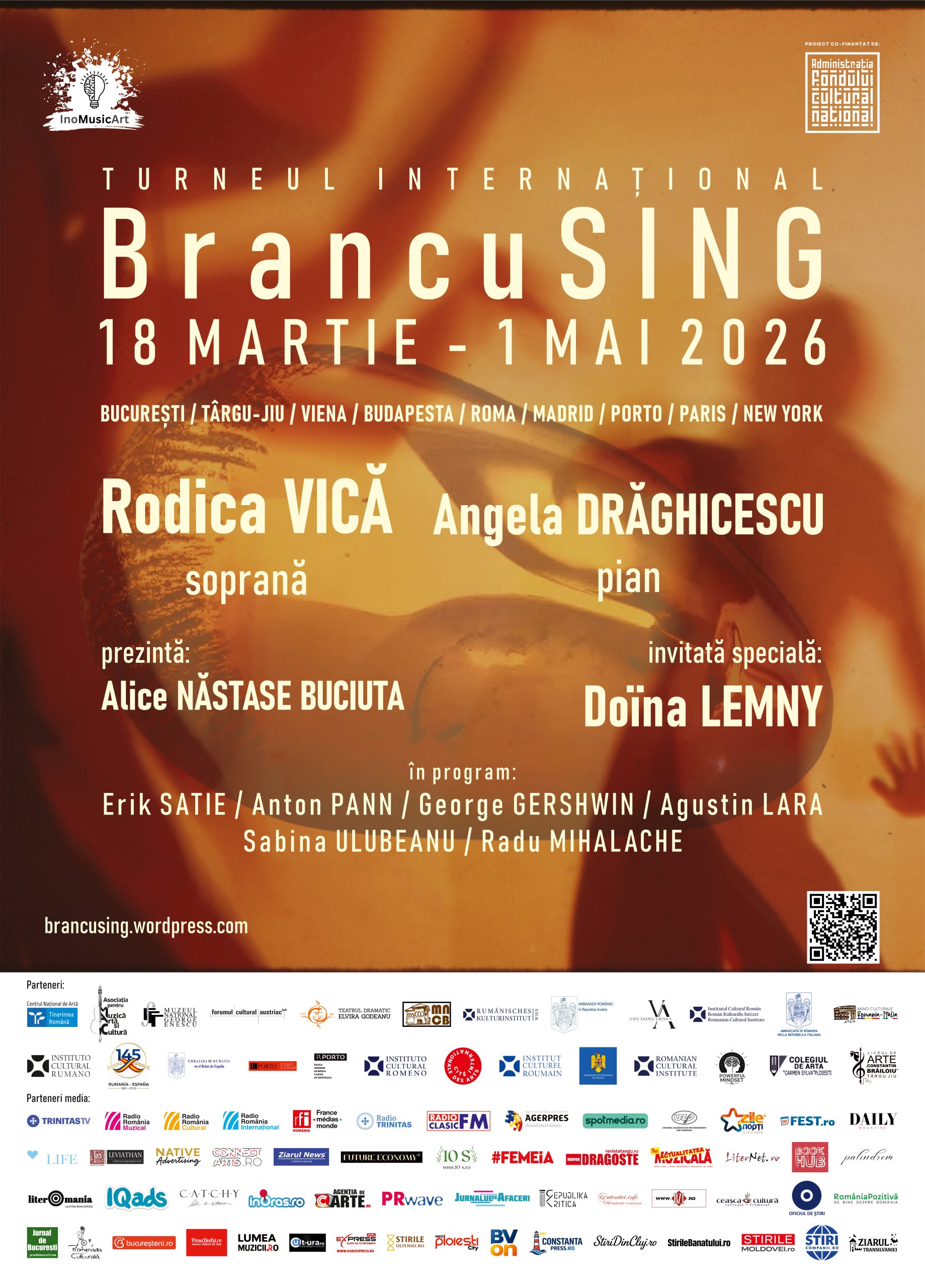 Angela Drăghicescu, Constantin Brâncuși, istoricul de artă Doina Lemny, jurnalista Alice Năstase Buciuta, Radu Mihalache, Rodica Vică, Sabina Ulubeanu, Turneul internațional BrancuSING